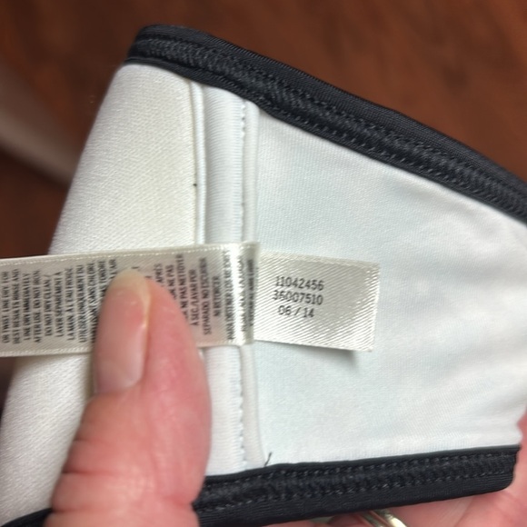 PINK Black and Teal Strapless Bikini Top, XS - Picture 7 of 8